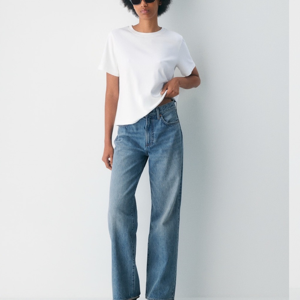Denim Forum The Farrah High Rise Wide Jeans - Blue